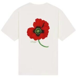 NWOT KENZO Women POPPY by Nigo T-Shirt Off White Tee S